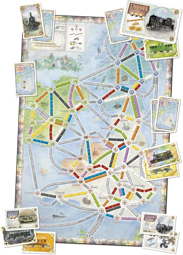 Ticket to Ride United Kingdom + Pennsylvania Board Game EXPANSION - Strategy Game, Family Game for Kids & Adults, Ages 8+, 2-5 Players, 30-60 Minute Playtime, Made by Days of Wonder