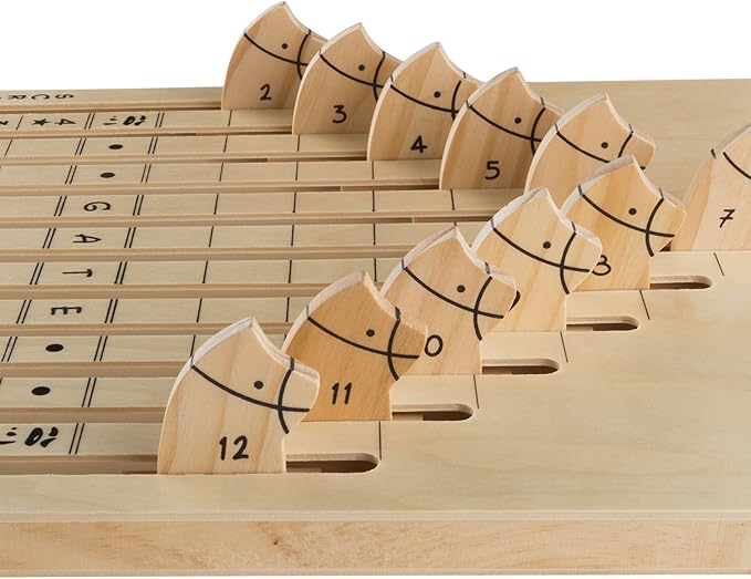 Hey! Play! Wooden Horse Race Game with Dice, Cards and Chips – Indoor and Outdoor Board Games for Adults, Kids, Boys and Girls Party Game (80-DDH)