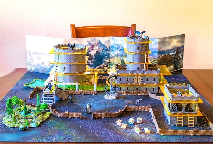 Regent Castle Set - Mini Dungeon Castle Cavern DND Terrain for Tabletop RPGs, Dungeons & Dragons, Pathfinder, War Gaming, and More! by DCD (316+pcs, 14sqft, 48areas)