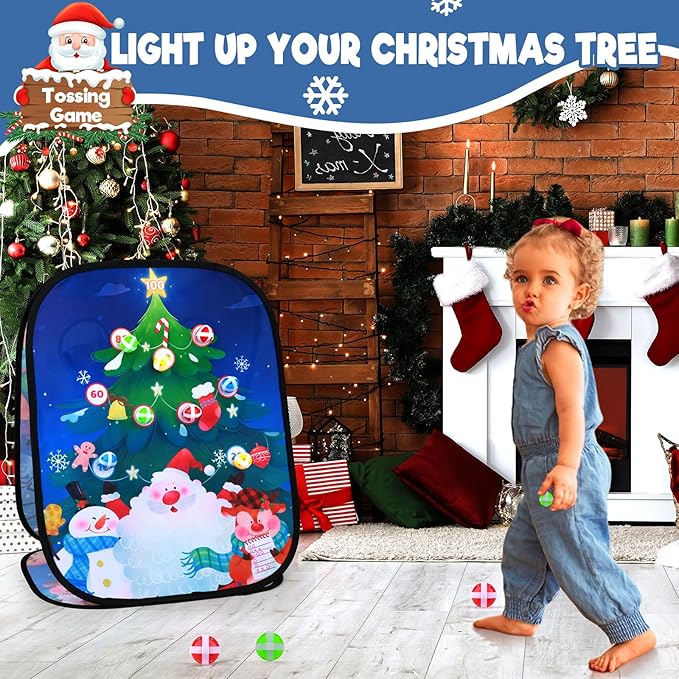 Gifts for Toddler, 32in Large Bean Bag Toss Game Set with 30pcs, for Christmas Game Family Game Night, Outdoor Toys for Toddlers Ages 2 3 4 5 6 7 Year Old
