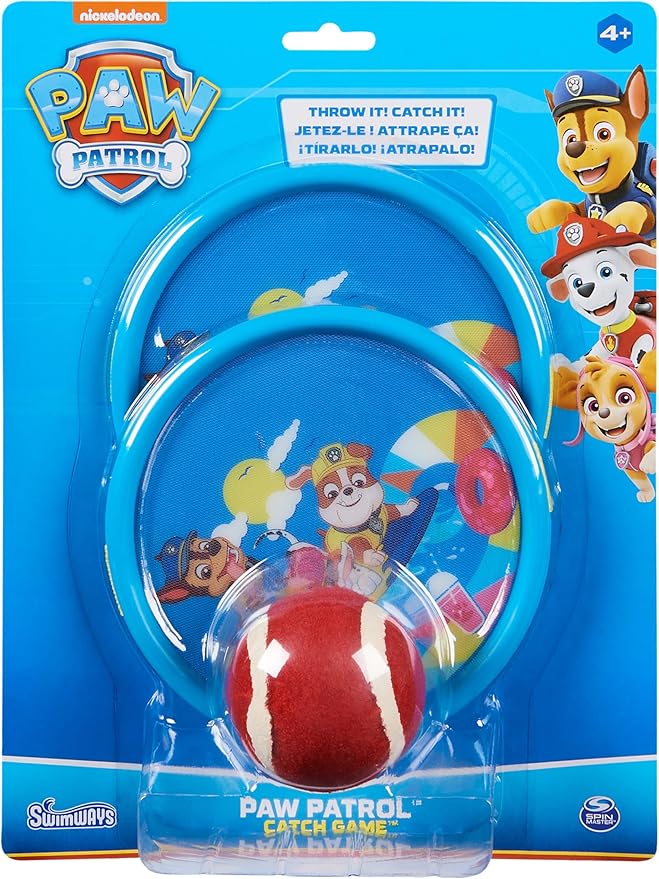 Swimways Paw Patrol Catch Game, Swimming Pool Accessories & Kids Outdoor Toys, Paw Patrol Party Supplies & Yard Games for Kids Aged 4 & Up