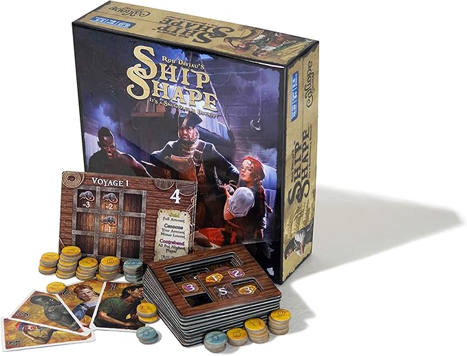 Strategy Board Games Bidding Game Calliope ShipShape Mixed Colors From the Makers of Tsuro and Roll For It Gift for Adults Family Kids