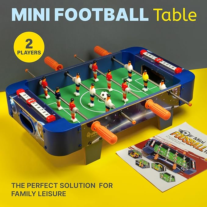 Mini Foosball Table for All Family – 21-Inch Mini Soccer Game, Mini Soccer Table Game for Family Game Nights - Simple Assembly Required
