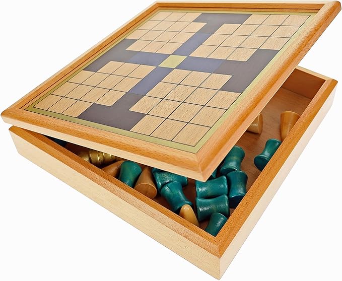 WE Games King's Table Wooden Games, Tablut Viking Strategy Board Games, 2 Player Games for Adults, Beautiful Home Decor, Wooden Board Games for Living Room Decor, Quality Birthday Gifts Museum Game