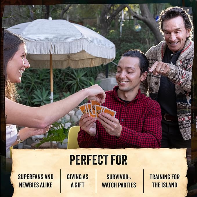 Survivor: The Tribe Has Spoken by Exploding Kittens - The only Official Card Game for Survivor Fans - Family Party Game for Ages 8 and up - 3 to 6 Players - Great for Adults, Teens & Kids