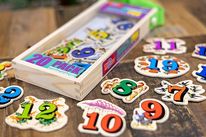 TS Shure by Bendon Numbers Counting 26-Piece Magnafun Educational Wooden Magnets Pre-School Kindergarten Learning 50502