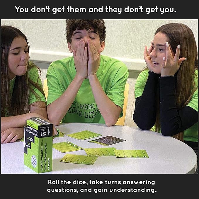Authentic Agility What's Wrong with Grown-Ups Game – 500-Question Icebreaker for Families, Teens & Adults to Spark Fun, Thoughtful Conversations
