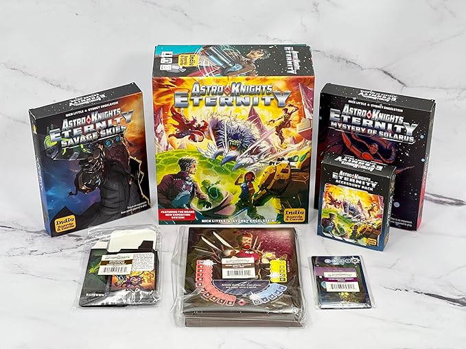 Indie Boards & Cards, Astro Knights Eternity: Mystery of Solarus - Strategy Game Expansion, 1 to 4 Players, Ages 14+