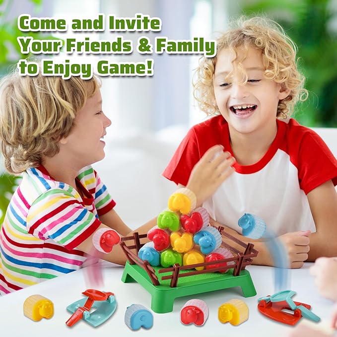 Heap-O-Sheep Game for Kids Ages 4-12 – Fun Family Catapulting Board Games for 2-4 Players, Perfect Party Activity and Ideal Gift for Kids & Adults