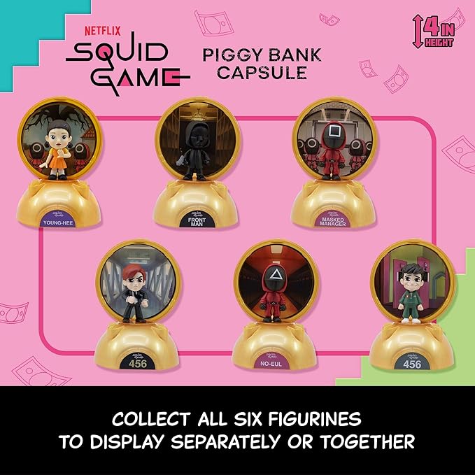 YuMe Squid Game Blind Box Capsule: Collectible Mystery Figurines, Official Netflix Merchandise, Surprise Toy Set for Fans – Ideal Holiday & Birthday Gift (1)