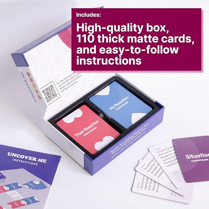 Uncover Me: Interactive Adult Card Game for Couples and Friends, Date Night Party Game, Communication and Conversation Starter