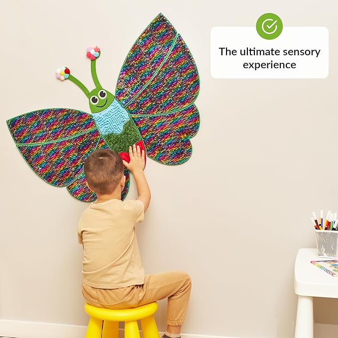 Sensory Wall Panel | Sequin Busy Board for Sensory Room and Daycare | Montessori Toys and Activity | Autism Mats and Squares for Toddlers and Kids