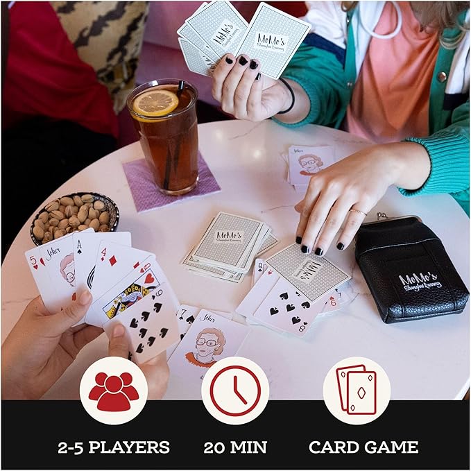 Spin Master Games, SolidRoots Momo's Shanghai Rummy Card Game, 2-5 Player Rummy Game | Family Games | Travel Games | Adult Games | Camping Games | Party Games for Adults & Kids 8+