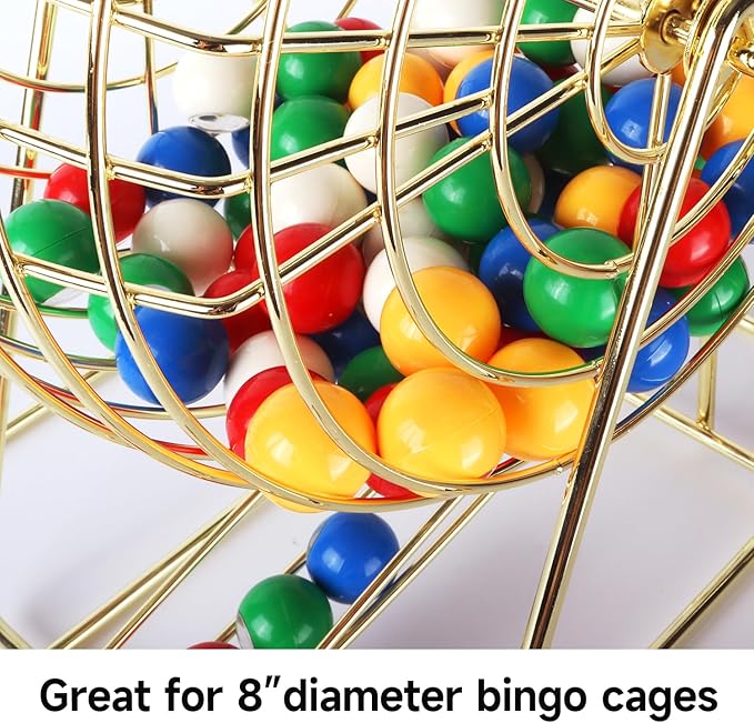 GSE Games & Sports Expert 7/8-Inch Bingo Balls, Multi-Color Replacement Bingo Game Balls with Easy Read Window for Parties, Prize Raffles