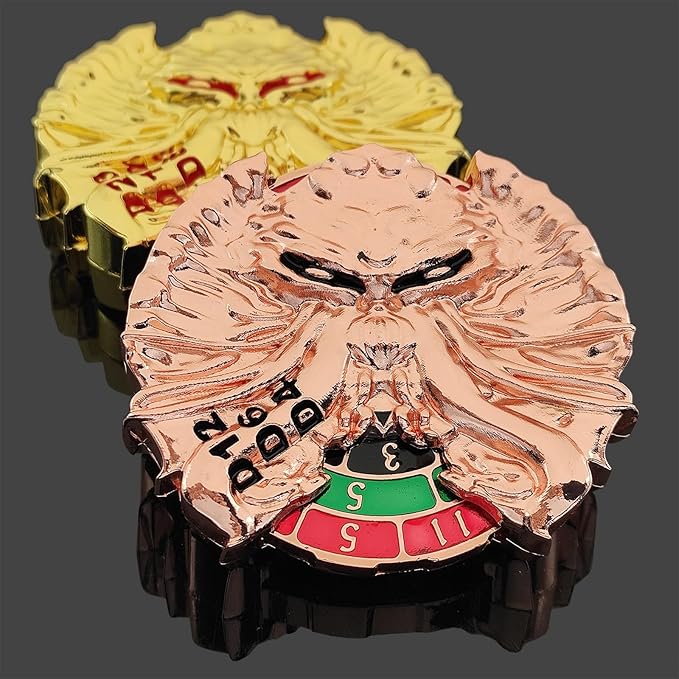 7-in-1 Spinner DND Dice Set, Spinner Dicing Dungeons, Unique Roulette, Cool RPG Role Playing Table Game Dice (Red)