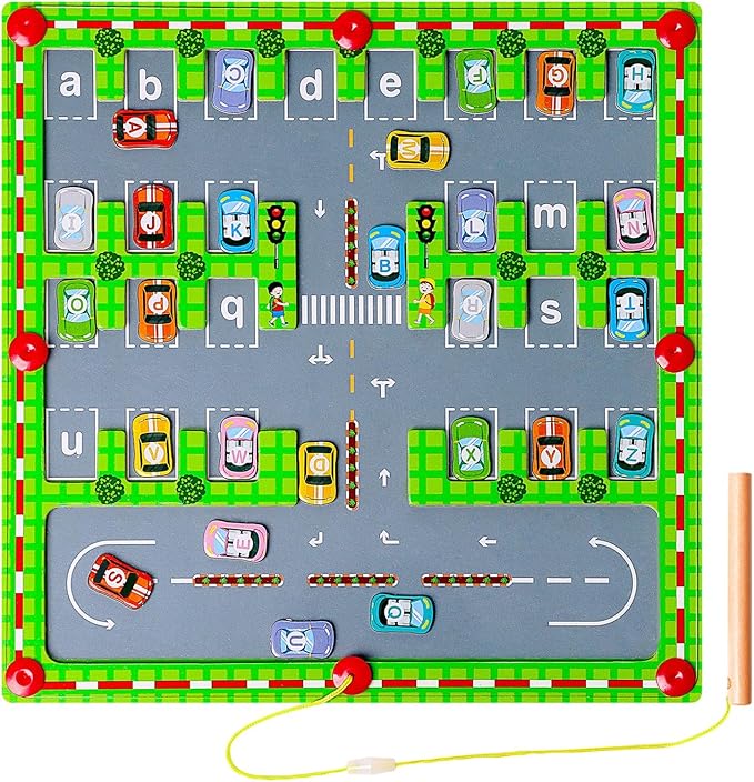 Magnetic Alphabet Maze Board, Montessori Fine Motor Skills Toys for 3 4 5 6 Years Old Boys and Girls, Learning Letter Toddler Puzzle Board Learning Education Toys