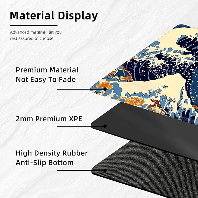 for MTG Playmat with Storage Bags, Card Playmat for TCG Card Playing Game,Rollable & Foldable for PTCG and Board Game Mat for Cards,Non-Slip Cat Wave Desk Mat for Home Office