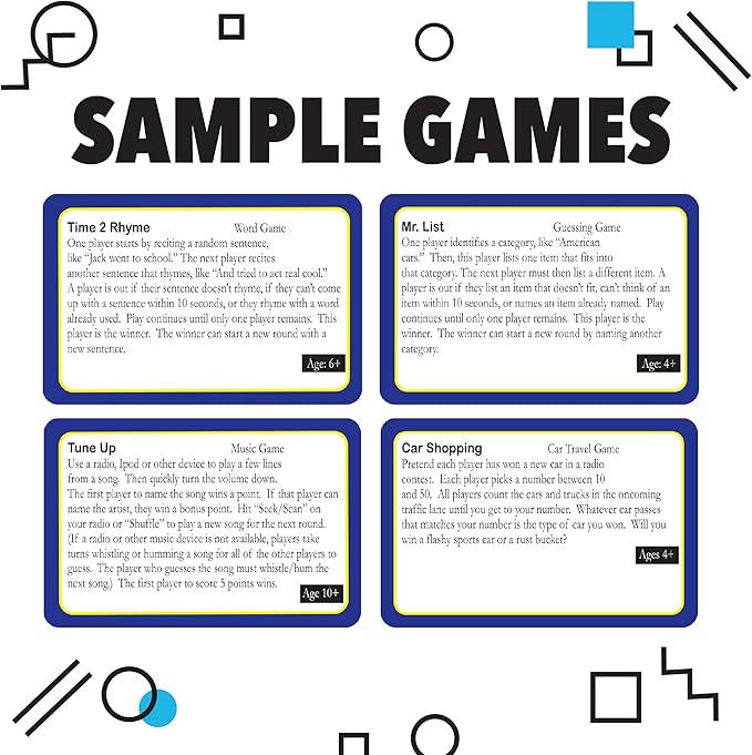 Games on the Go by Continuum Games - Portable Roadtrip Family Games to Challenge and Entertain for 2+ players , Blue