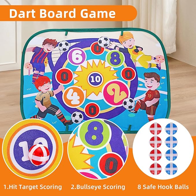 32Inch Bean Bag Toss Game Toy, Outdoor Toys for Toddlers Football Toys, Outdoor Activities for Kids Ages 3-5 Lawn Games for Kids