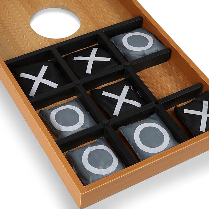 ONIVA - a Picnic Time Brand Mini Bean Bag Throw Game, Cornhole Outdoor Game, Cornhole Set, (Wood Grain)