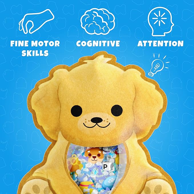 BIZYBOO - The Original Seek & Find Plush - Hidden Object Search Problem Solving Educational Matching Game for Kids 2 and Up (Smores)