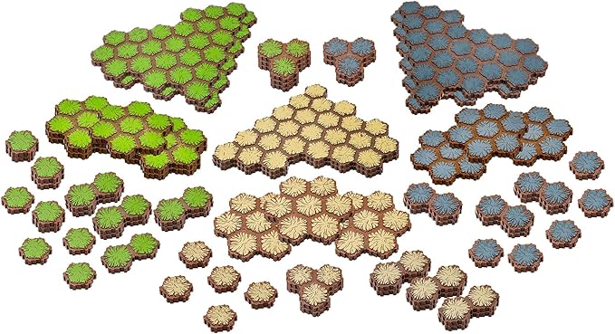 Heroscape: Lands of Valhalla Terrain Expansion - 63 Hex Terrain Tile Pcs, Build & Customize Environments Over Which to Battle for Valhalla! Ages 14+
