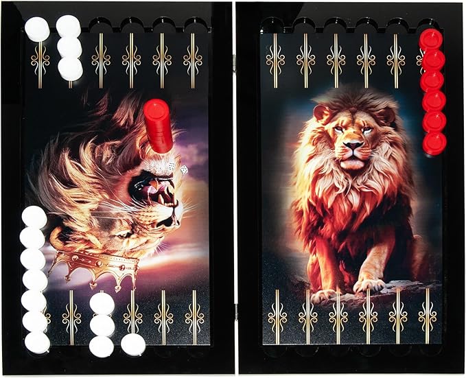 Backgammon Set (Lion and Israeli Flag)