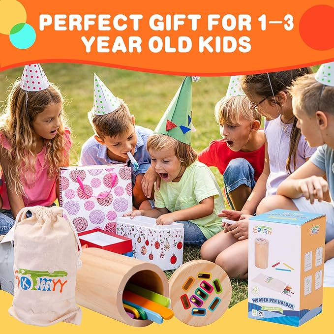 Montessori Toys for 1 2 3 Year Old Color Sorting Sensory Toys Fine Motor Skill Toys for 1-2 Year Old Learning Matching Sorting Games Toys for 12 18 Month Old Baby Girls Boys