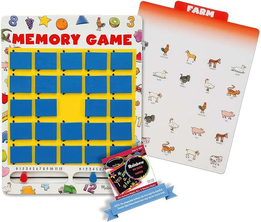 Melissa & Doug Travel Memory Game Bundle with 1 Scratch Fun Mini-Pad Bundle (02090)