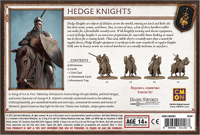 A Song of Ice and Fire Tabletop Miniatures Game Hedge Knights Unit Box (Multilingual Edition) - Strategy Game for Adults, Ages 14+, 2+ Players, 45-60 Minute Playtime, Made by CMON