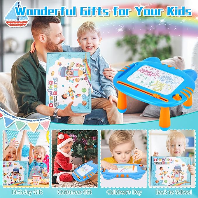 Magnetic Drawing Doodle Board for Toddler 1-3,Toddler Toys for 1 2 3 Year Old Boys Girls,Learning Educational Baby Kids Toys for Boys and Girls 18 Months,Toddler Boy Girl Toys Christmas Birthday Gifts