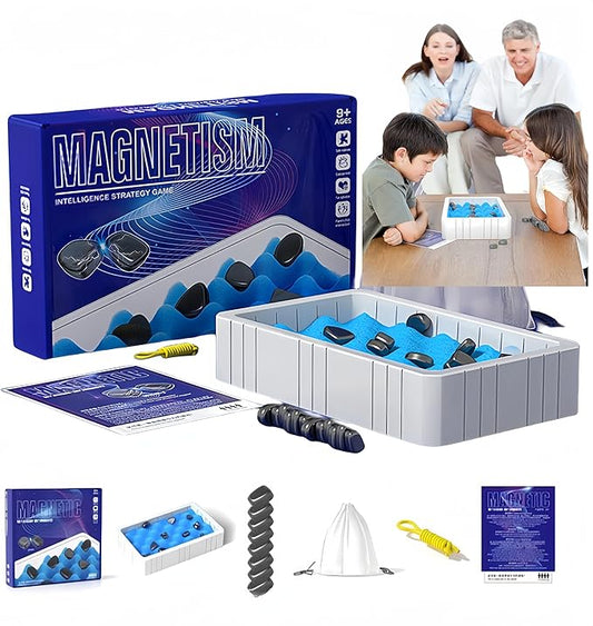 2024 New Portable, Magnetic Chess Game, Intellectual Battle Game, Strategy Game for Children and Adults, Fun Family Party Game, Multiplayer Magnetic Board Game,Fun Puzzle Gift… (Set A)