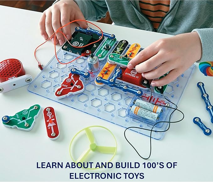 Snap Circuits Light Electronics Exploration Kit | Over 175 Exciting STEM Projects | Full Color Project Manual | 55+ Snap Circuits Parts | STEM Educational Toys for Kids 8+