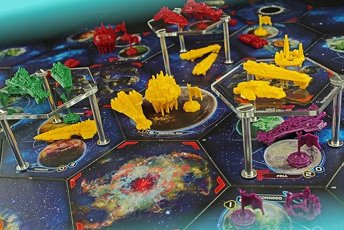 LITKO Fleet Movement Stands | Twilight Imperium 4th Edition | Clear | Pack of 3 (Deluxe)