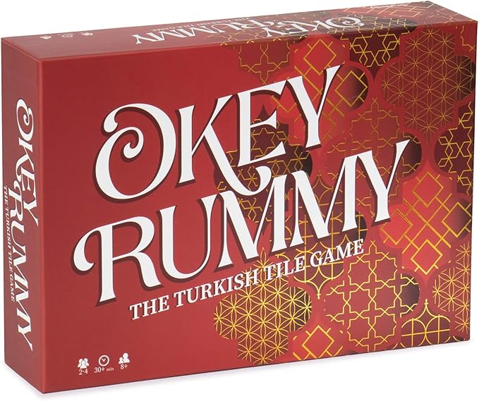 Deluxe Rummy Tiles Game, Rummy Cube Family Board Game - Try Traditional Turkish Rules, or Play The Classic Way - Includes 104 Tiles, 2 False Jokers, 4 Tile Holders, 1 Die, Instructions
