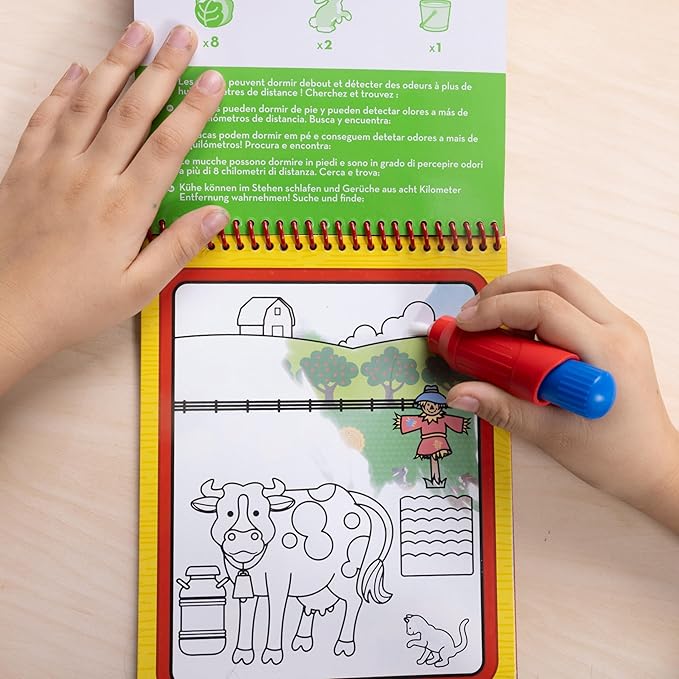 Melissa & Doug Water Wow! On The Farm - Stocking Stuffers, Children's Paint , Activity Books For Toddlers And Kids Ages 3+