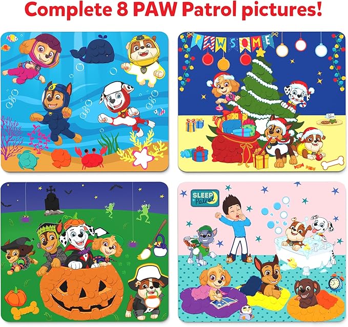 Skillmatics Dot It Sticker Activity - PAW Patrol, Mess-Free Fun for Kids, 500+ Stickers, Craft Kits, DIY Scrapbooking Activity, Travel Toys, Gifts for Boys & Girls Ages 3, 4, 5, 6, 7