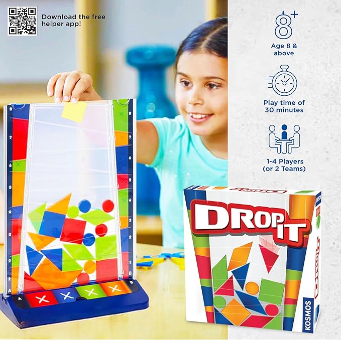 Drop It – A Fun Family Strategy & Dexerity Game by Kosmos Games, Parents’ Choice Silver Award Winner, Play Individually or on Teams, Ages 8+, Fun for Kids, Adults, Family Game Nights