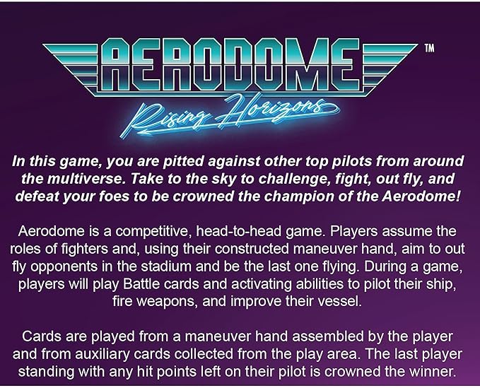 Aerodome: Rising Horizons Core Set -Tactical Aeriel Combat Card Game, Flying Fighters, Simultaneous Play, Age 10+, 2-8 Players, 30 Min