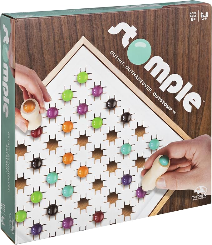 Stomple Game by Marbles Brain Workshop, Fun Strategy Game for Kids Aged 8 and up