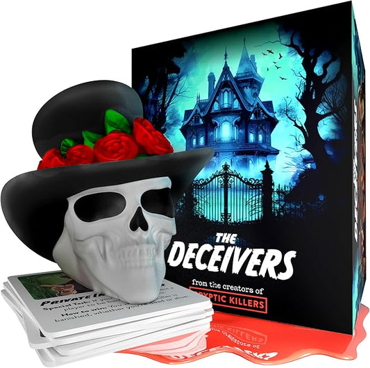 The Deceivers – Murder Mystery Party Game | Like Werewolf | Adult Board Game Night, Family Games, Secret Spy Games & Traitor Role-Playing | Bluffing, Deception, and Strategy - CRYPTIC KILLERS