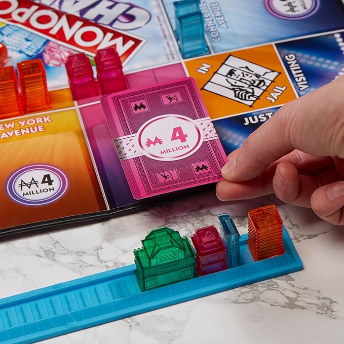 Monopoly Chance Board Game for Adults and Kids | Fast-Paced Family Party Game | Ages 8+ | 2-4 Players | 20 Mins. Average (Amazon Exclusive)