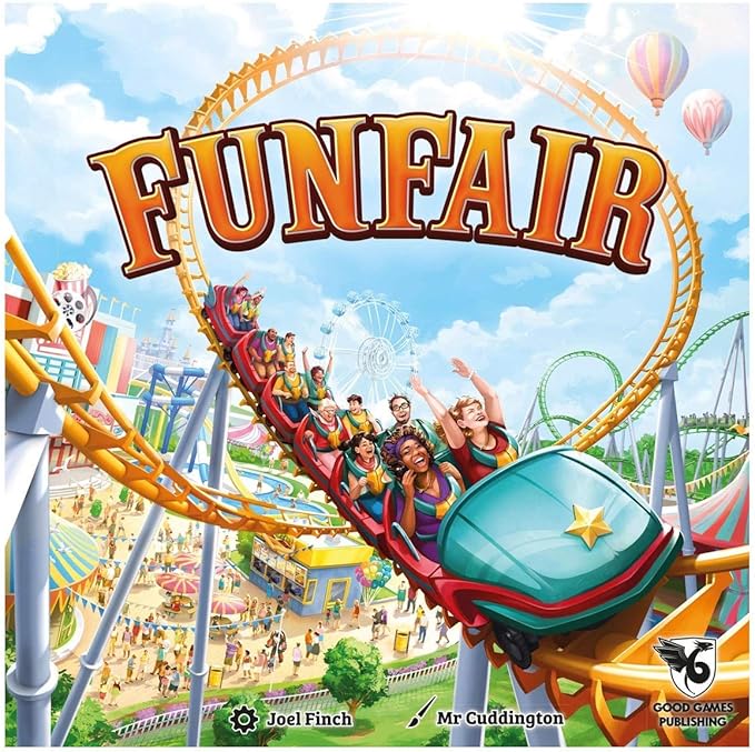 Good Games Publishing Funfair - Theme Park Building Game - 2 to 4 Players - Ages 14+