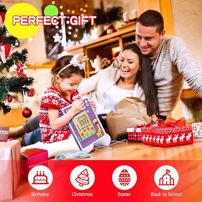 Wooden Color Matching Puzzle Toys Montessori Toys for 3+ Years Old Brain Teasers Game Develop Minds Board Game Travel Activity for Boy Girl Ideal Christmas Birthday Gifts(4 Color)