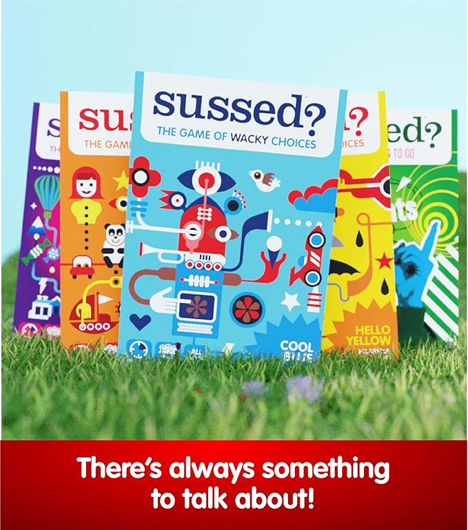 SUSSED Wacky ‘What Would You Do?’ Card Game - Fun & Easy Travel Game for Girls, Boys & Tweens - Builds Kids’ Social Skills & Confidence - Purple Pack: Dragons, Space & Magic