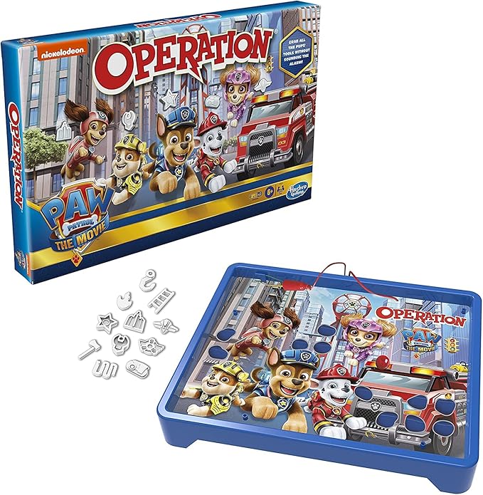 Operation Game: Paw Patrol The Movie Edition Board Game for Kids Ages 6 and Up, Nickelodeon Paw Patrol Game for 1 or More Players