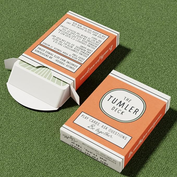 Conversation & Playing Cards – Multi-Purpose Deck with Vintage Design, Thought-Provoking Questions & Conversation Starters for Date Nights, Family Time, Travel, and Game Nights – The Tumler Deck