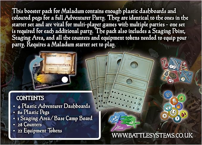 Battle Systems Maladum Adventurer Dashboards Accessory Expansion - Additional PC Trays for Multi- and Large Parties