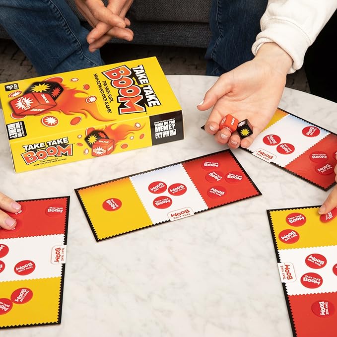 Take Take Boom: The High-Risk, High-Reward Family Dice Game by What Do You Meme?® for 3 + players