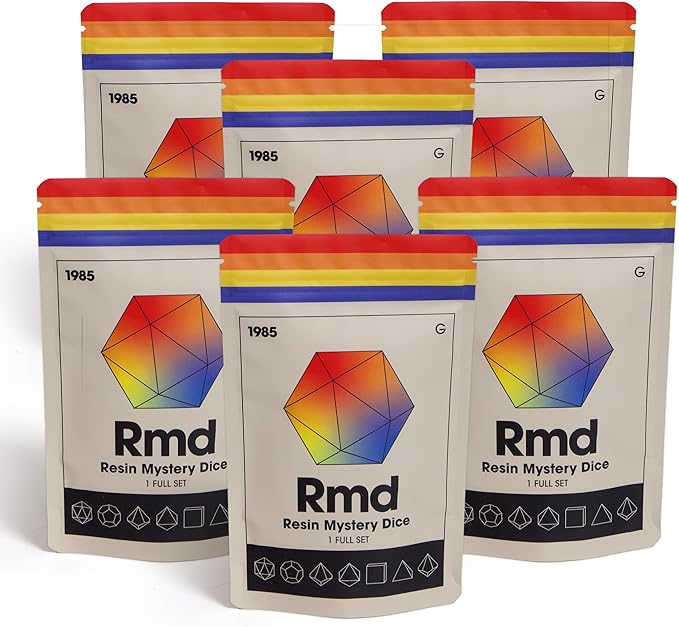 1985 Games Sharp Edge Polyhedral Dice Set – Mystery RPG Dice for Dungeons & Dragons & Tabletop RPGs | Pack of 6